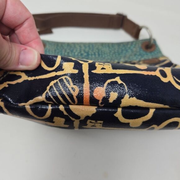 FOSSIL Key Per Crossbody Shoulder Bag Coated Canvas Adjustable Strap Y2K - Picture 5 of 16
